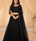 Embroidered Ready to Wear Lehenga & Unstitched Blouse With Dupatta