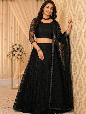Embroidered Ready to Wear Lehenga & Unstitched Blouse With Dupatta 2