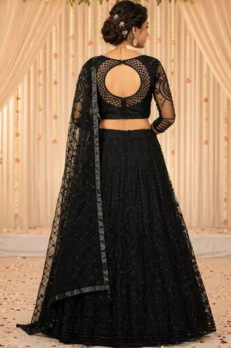 Embroidered Ready to Wear Lehenga & Unstitched Blouse With Dupatta