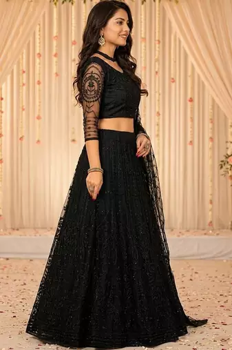 Embroidered Ready to Wear Lehenga & Unstitched Blouse With Dupatta