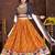 Embroidered Thread Work Semi-Stitched Lehenga & Blouse With Dupatta