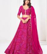 Printed Ready to Wear Lehenga & Unstitched Blouse With Dupatta