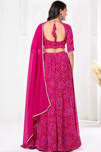 Printed Ready to Wear Lehenga & Unstitched Blouse With Dupatta