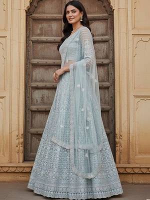 Embroidered Thread Work Ready to Wear Lehenga & Blouse With Dupatta 2