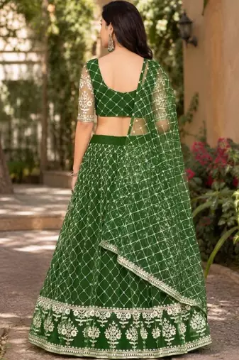 Embroidered Ready to Wear Lehenga & Unstitched Blouse With Dupatta
