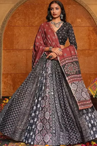 Printed Ready to Wear Lehenga & Blouse With Dupatta