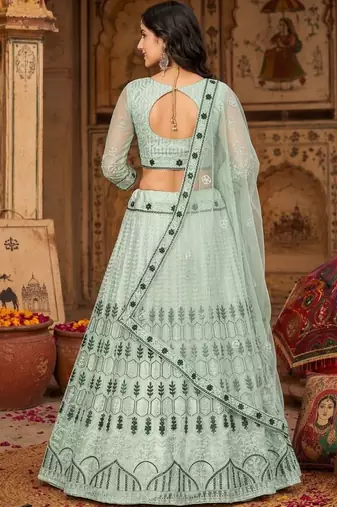 Embroidered Ready to Wear Lehenga & Unstitched Blouse With Dupatta