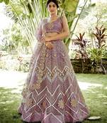 Embroidered Semi-Stitched Lehenga & Unstitched Blouse With Dupatta