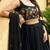 Embroidered Thread Work Semi-Stitched Lehenga & Unstitched Blouse With Dupatta