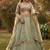 Embroidered Thread Work Semi-Stitched Lehenga & Blouse With Dupatta