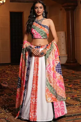 Printed Ready to Wear Lehenga & Blouse With Dupatta