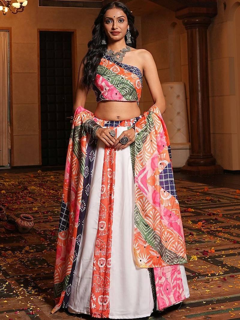 Printed Ready to Wear Lehenga & Blouse With Dupatta