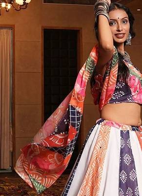 Printed Ready to Wear Lehenga & Blouse With Dupatta 3