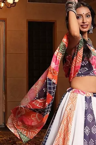 Printed Ready to Wear Lehenga & Blouse With Dupatta
