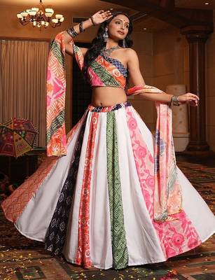 Printed Ready to Wear Lehenga & Blouse With Dupatta 4