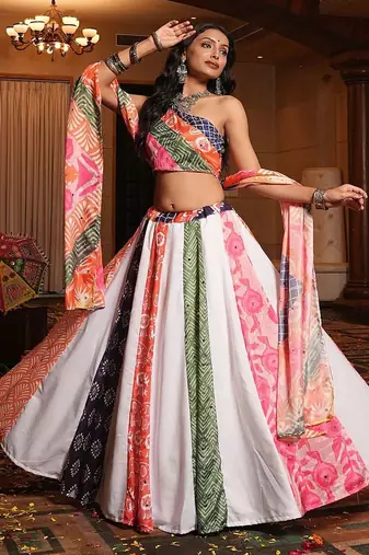 Printed Ready to Wear Lehenga & Blouse With Dupatta