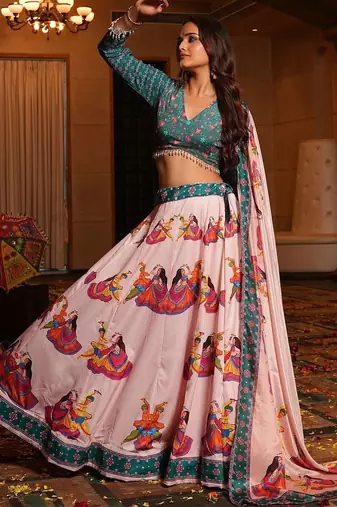 Printed Ready to Wear Lehenga & Blouse With Dupatta