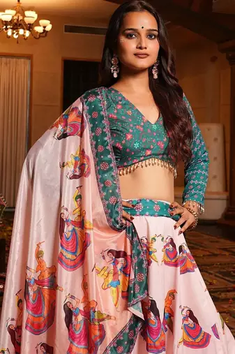 Printed Ready to Wear Lehenga & Blouse With Dupatta