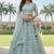 Embroidered Thread Work Semi-Stitched Lehenga & Blouse With Dupatta
