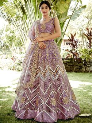 Embroidered Semi-Stitched Lehenga & Blouse With Dupatta 1
