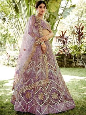 Embroidered Semi-Stitched Lehenga & Blouse With Dupatta 2