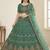 Embroidered Thread Work Semi-Stitched Lehenga & Blouse With Dupatta