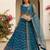 Embroidered Thread Work Semi-Stitched Lehenga & Blouse With Dupatta