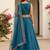 Embroidered Thread Work Semi-Stitched Lehenga & Blouse With Dupatta