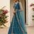 Embroidered Thread Work Semi-Stitched Lehenga & Blouse With Dupatta