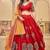 Embroidered Thread Work Semi-Stitched Lehenga & Blouse With Dupatta
