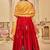 Embroidered Thread Work Semi-Stitched Lehenga & Blouse With Dupatta