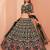 Green Elegant Zari & Sequin Embroidered Net Bridal Lehenga for Wedding & Festive Wear