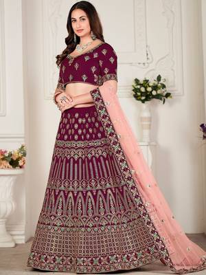 Embroidered Thread Work Ready to Wear Lehenga & Blouse With Dupatta 2