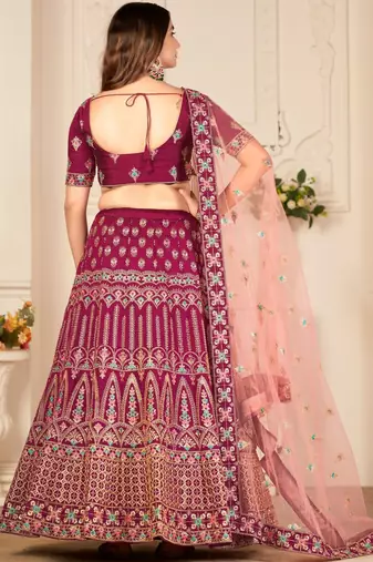 Embroidered Thread Work Ready to Wear Lehenga & Blouse With Dupatta
