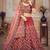 Embroidered Sequinned Semi-Stitched Lehenga & Blouse With Dupatta