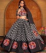 Embroidered Mirror Work Ready to Wear Lehenga & Blouse With Dupatta