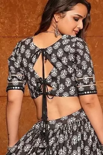 Embroidered Mirror Work Ready to Wear Lehenga & Blouse With Dupatta