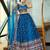 Embroidered Thread Work Semi-Stitched Lehenga & Blouse With Dupatta