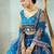 Embroidered Thread Work Semi-Stitched Lehenga & Blouse With Dupatta