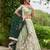 Embroidered Thread Work Semi-Stitched Lehenga & Blouse With Dupatta