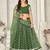 Embroidered Semi-Stitched Lehenga & Unstitched Blouse With Dupatta