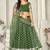 Embroidered Semi-Stitched Lehenga & Unstitched Blouse With Dupatta