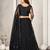 Embroidered Sequinned Semi-Stitched Lehenga & Unstitched Blouse With Dupatta