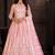 Embroidered Thread Work Semi-Stitched Lehenga & Blouse With Dupatta