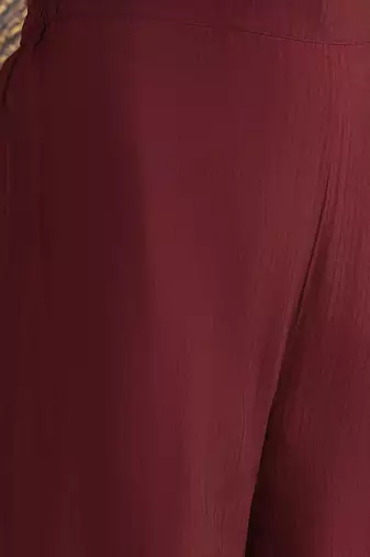 Embroidered sequence kurta & palazzos with dupatta set