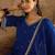 Embroidered sequence kurta & palazzos with dupatta set