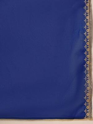 Embroidered sequence kurta & palazzos with dupatta set 4