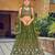 Embroidered Thread Work Semi-Stitched Lehenga & Unstitched Blouse With Dupatta