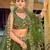 Embroidered Thread Work Semi-Stitched Lehenga & Unstitched Blouse With Dupatta