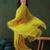 Yellow floral embroidered round neck zari straight kurta & palazzos with dupatta